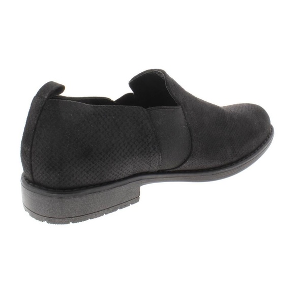 Black Perforated Low Profile Slip On Ankle Booties - Picture 2 of 2